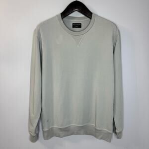 Goodlife GQ Terry Crew Neck Sweatshirt Preppy Casual Beige Cotton Size M